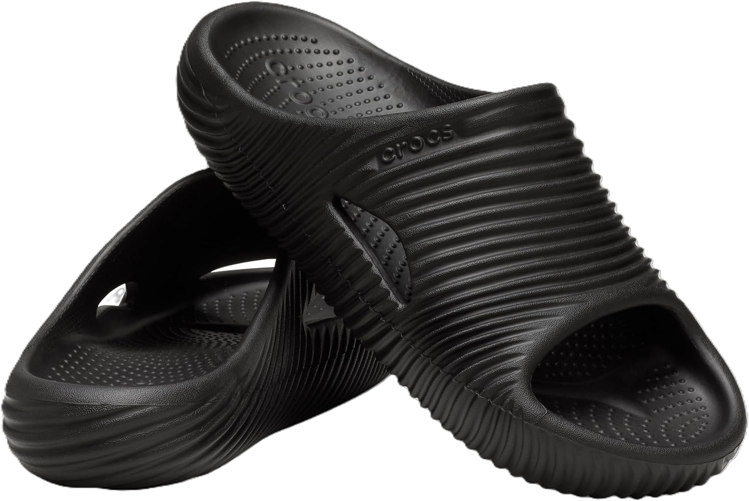Унисекс сланцы Crocs Mellow Recovery для взрослых, черный — фото 2