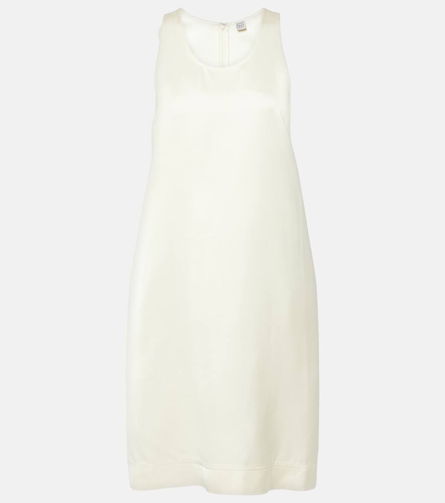 

Сатиновое мини-платье Toteme, Ecru