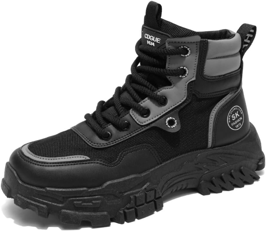 

Мужские трекинговые ботинки на шнурках, спортивная обувь для мужчин, модные, стильные, повседневные, удобные, комфортные для прогулок, легкие, дышащие, нескользящие, для путешествий, отпуска, лето, осень, зима Lokolucx, черный