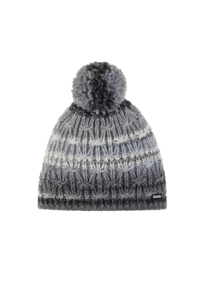 

Вязаная шапка Anka с помпоном светло-серого цвета Eisbär