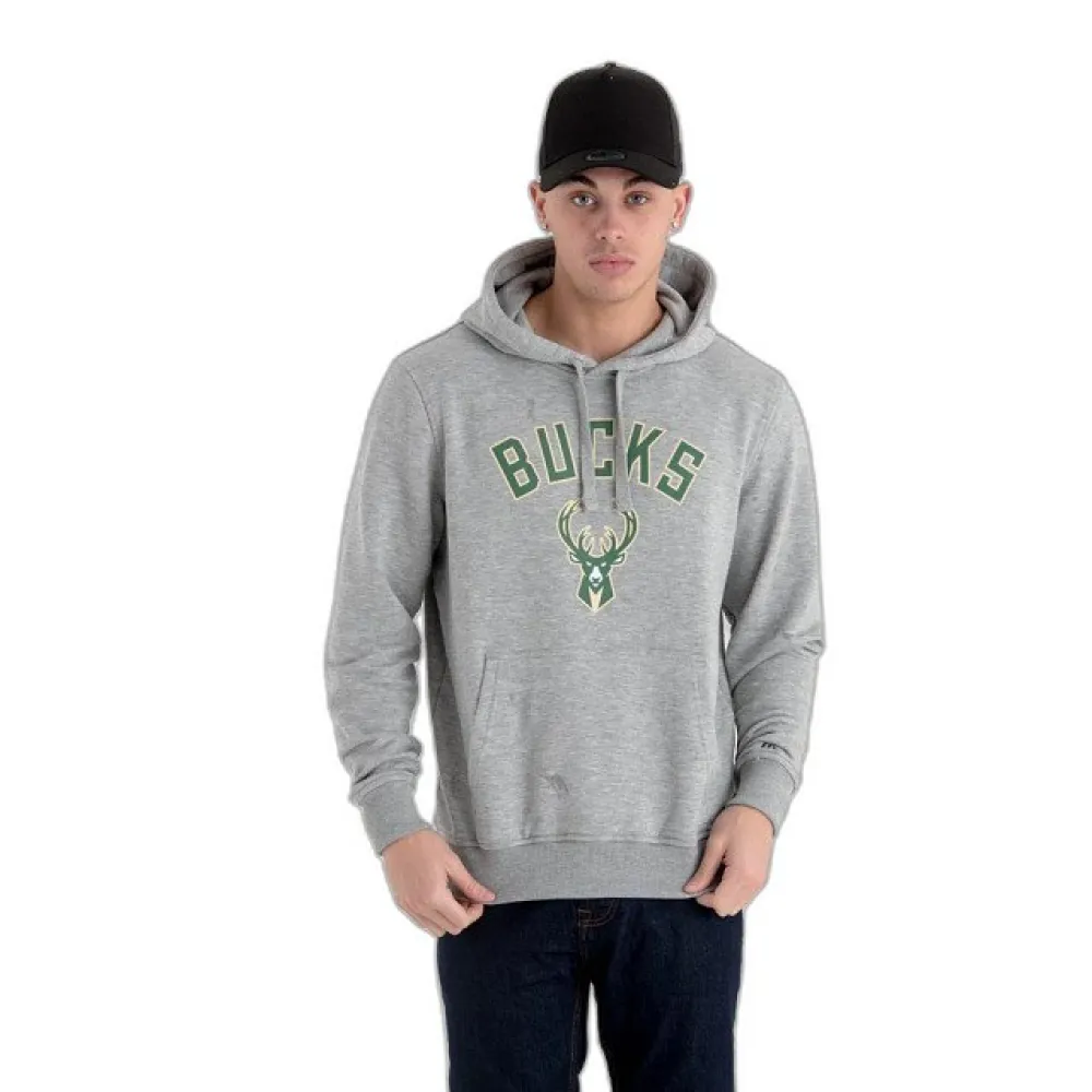 

Худи New Era NBA Regular Milwakee Bucks, серый