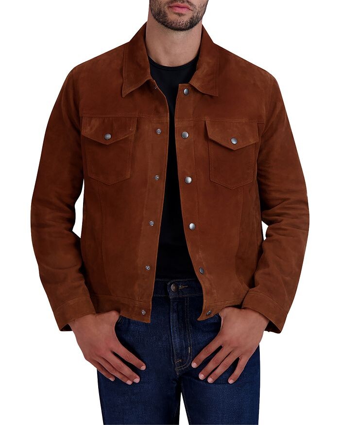 

Замшевая куртка Cole Haan Trucker, коричневый