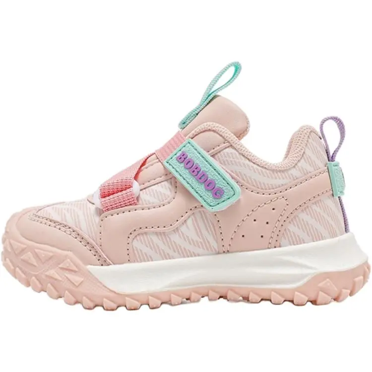 

Детские кроссовки для бега с низким верхом из искусственной кожи, устойчивые к скольжению и истиранию, для детей 3-7 лет BOBDOG, розовый moon color (upgraded)