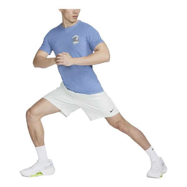 Футболка dri-fit dumbbell t-shirt 'blue' Nike, синий — фото 3