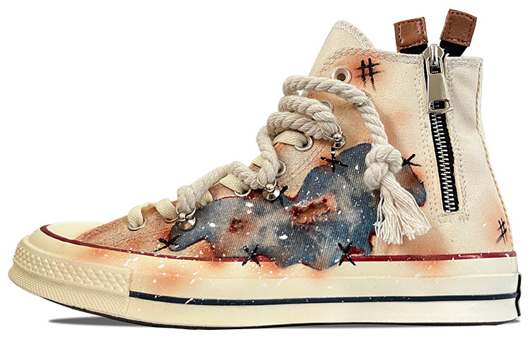 

Chuck Taylor All Star Canvas Shoes Unisex High-top бежевый/коричневый Converse