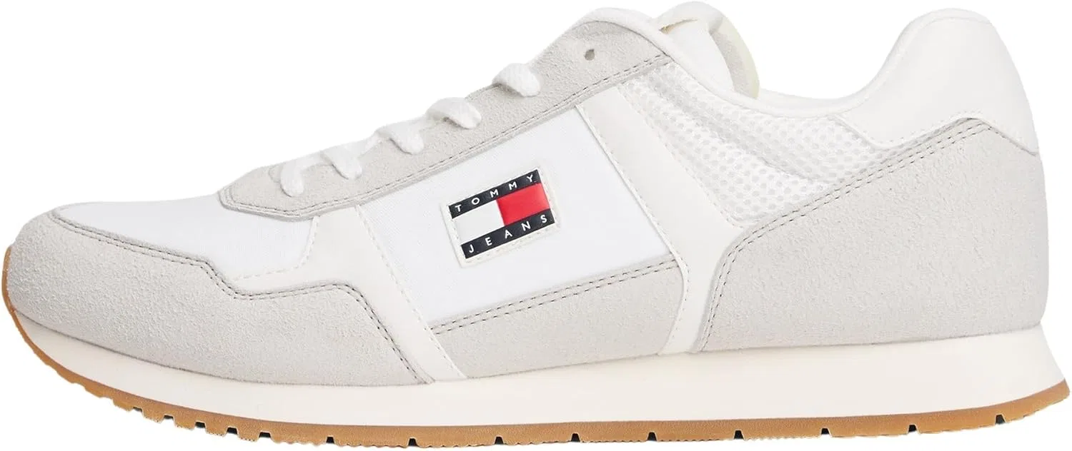 Мужские кроссовки Tommy Jeans TJM Runner Casual Em0em01590 Low Top, White Ecru
