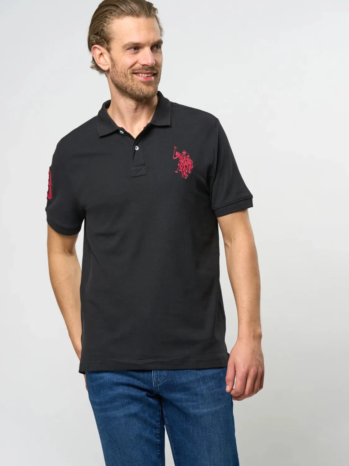 Футболка U.S. POLO ASSN. UMALFREDO черного цвета — фото 2