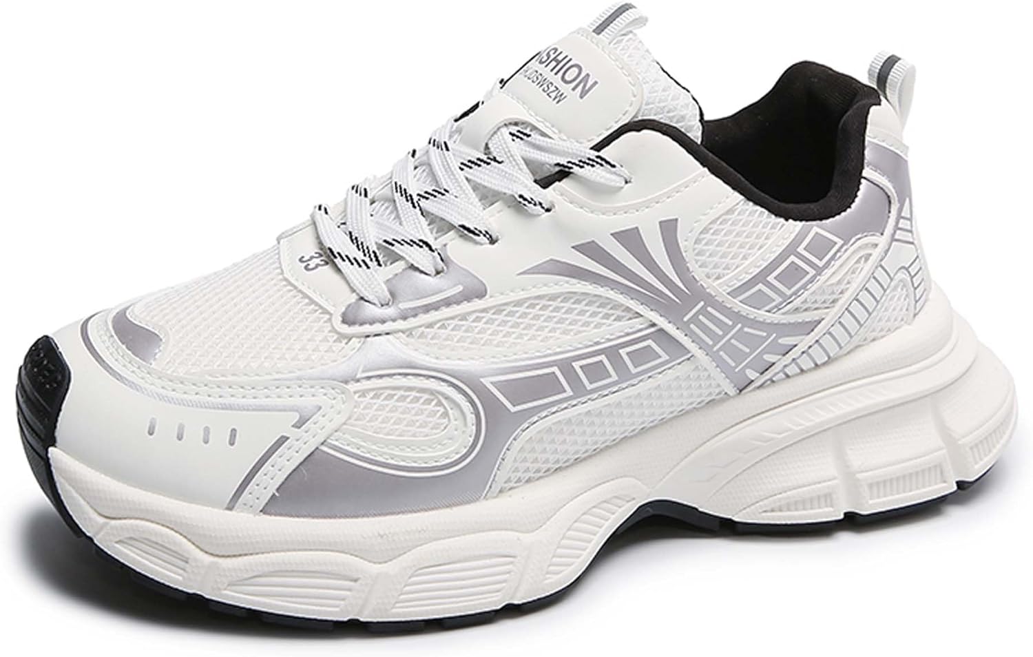 

Унисекс повседневные спортивные кроссовки - новые сетчатые обувь для прогулок и бега на улице Dzbajrqm, белый