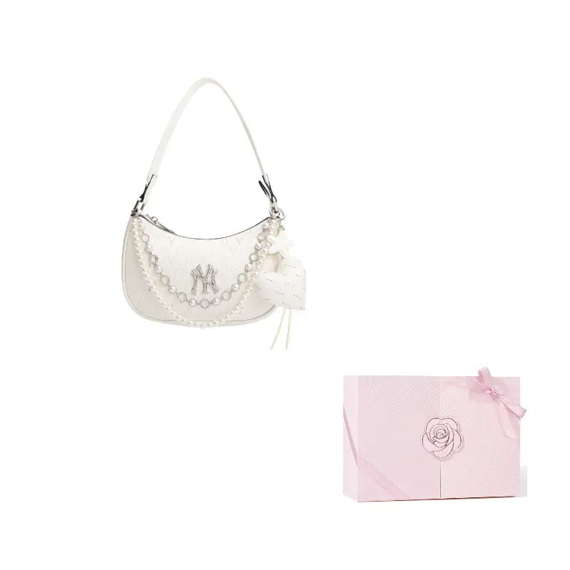 

MLB Портативная наплечная сумка, женская, кремово-белая