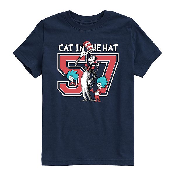 

Футболка с принтом «Кот в шляпе» для мальчиков 8-20 Dr. Seuss, Navy