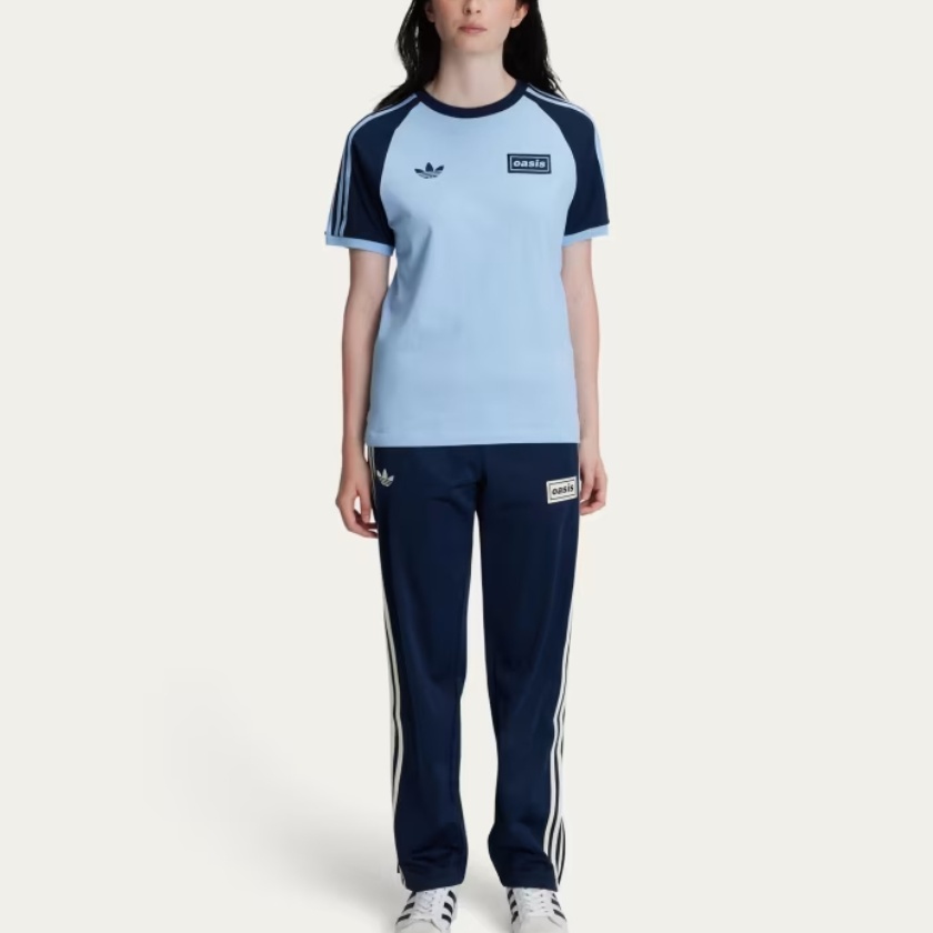Футболка Oasis 3 Stripes SS25 Unisex Adidas Originals, индиго — фото 3