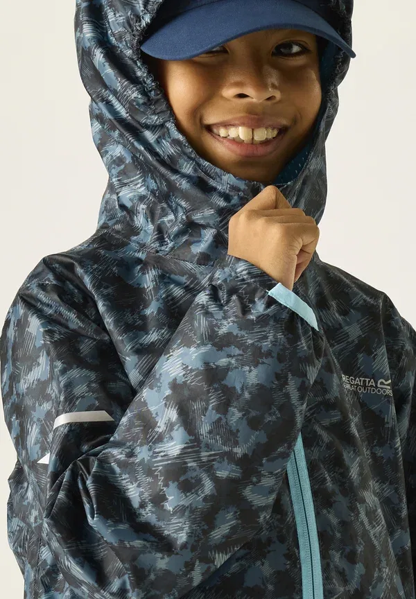 Куртка Regatta Printed lever waterproof shell jacket, синяя — фото 4