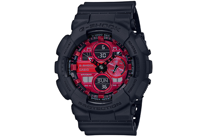 

Мужские часы CASIO Liquid Crystal/Analog Dual Display Series Red