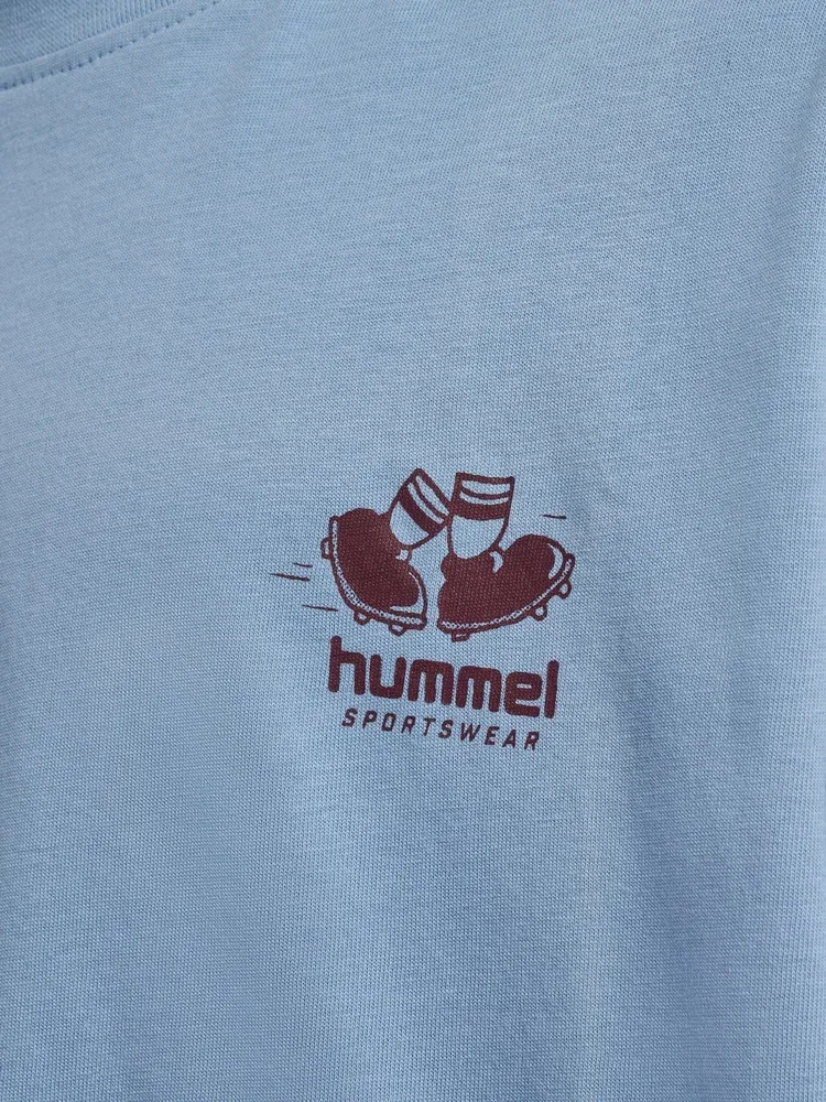Футболка свободного кроя Hummel, синяя — фото 3