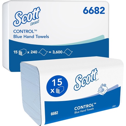 

Полотенца для рук Control Interfold 6682 синие бумажные полотенца 240 В, бумажные полотенца для рук средней складки Scott