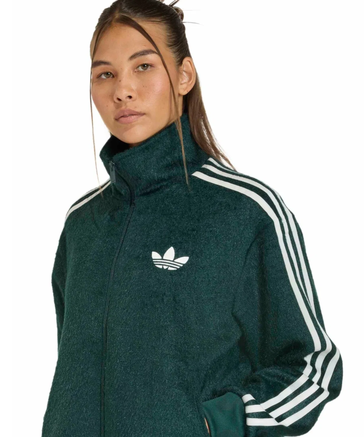 Трек-топ adidas Mohair Firebird Track Top, зеленый — фото 3