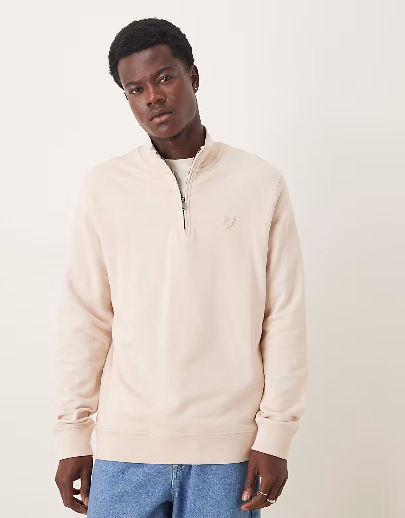 

Свитшот с застежкой-молнией на четверть дюйма, розовый оттенок Lyle & Scott