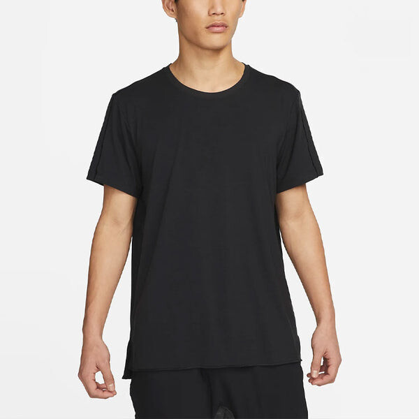Футболка Nike Yoga Dri-Fit Solid Color Round Neck Short Sleeve Black, мультиколор — фото 4