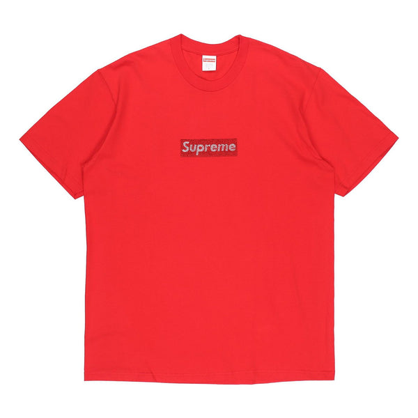 

Футболка ss19 x swarovski box logo tee bogot Supreme, красный