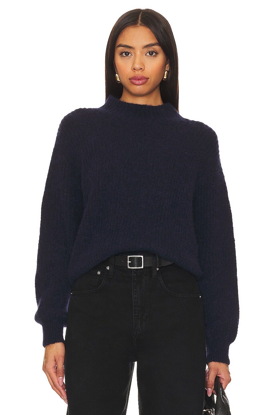 

Свитер American Vintage East Mock Neck, цвет Navy Chine