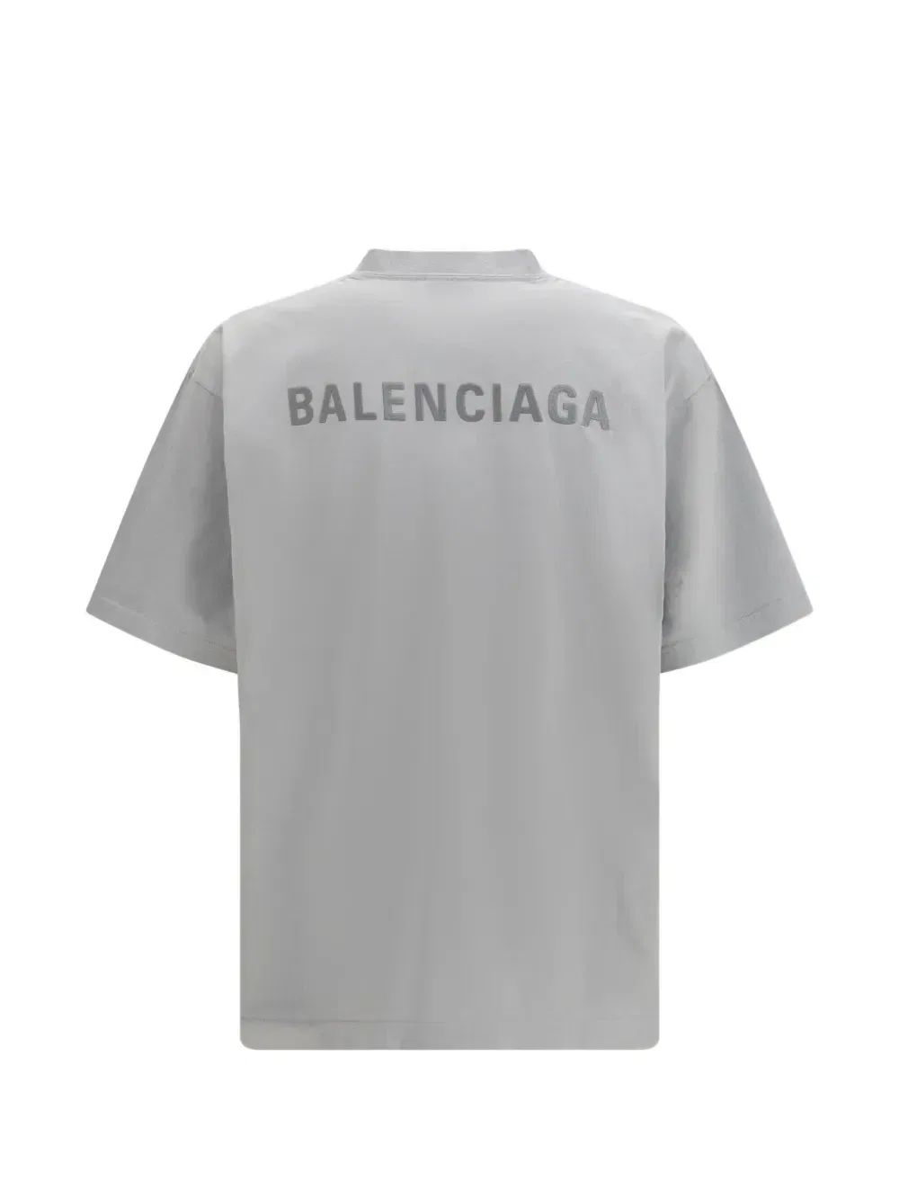Футболка средней посадки с логотипом BALENCIAGA, серый — фото 3