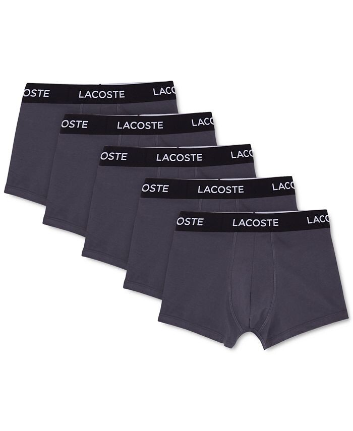 

Комплект мужского хлопкового нижнего белья из 5 предметов Lacoste, черный