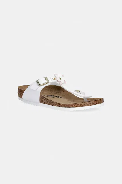 Сандалии с цветочным декором Gizeh Kids Flowers Birkenstock, белый