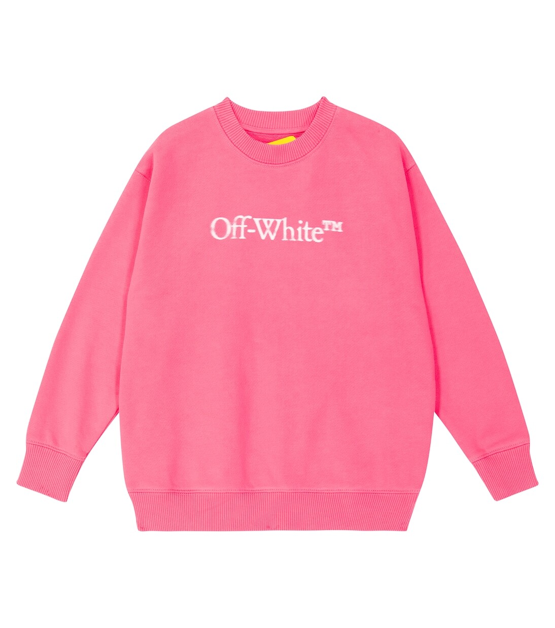 

Толстовка из хлопкового джерси с логотипом bookish Off-White Kids, розовый