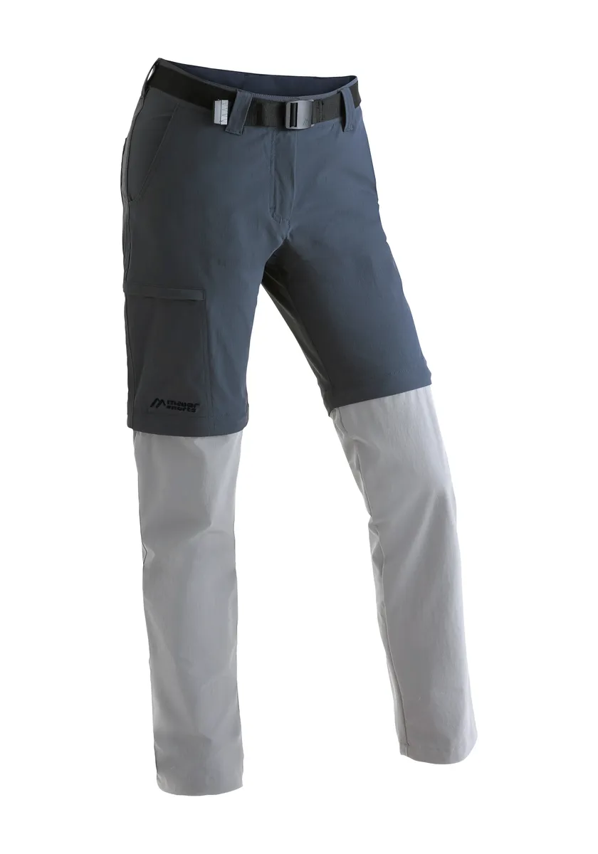 

Функциональные брюки Maier Sports "Inara slim zip", женские походные брюки, уличные брюки на молнии, 4 кармана, облегающий крой, серый