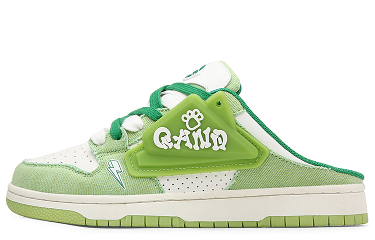 

Q-AND Кроссовки Q and Slip Resistant устойчивые к скольжению и истиранию низкие унисекс бело-зеленые, цвет White Green