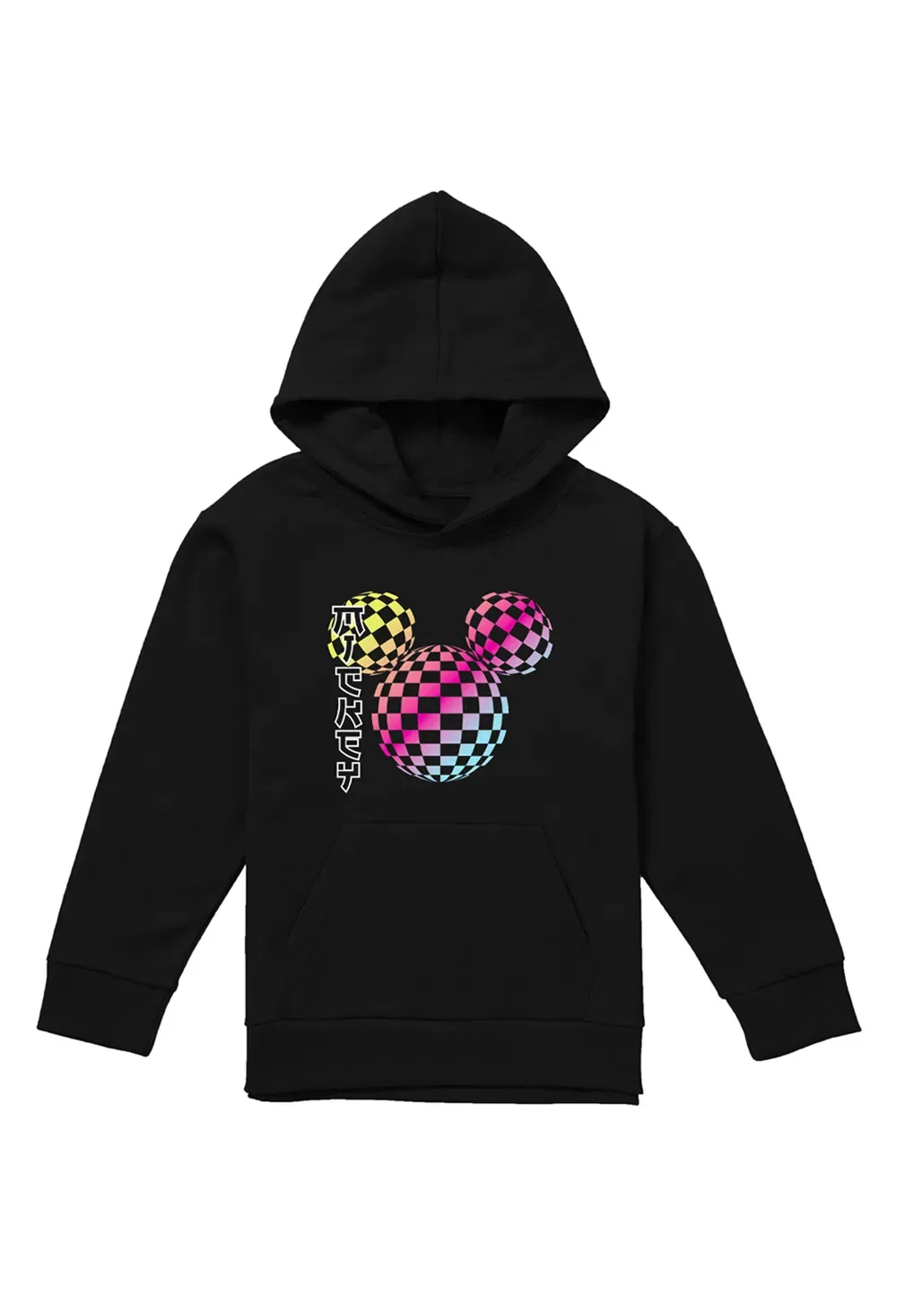 Детский худи Disney Checkerboard Gradient Head, черный, черный