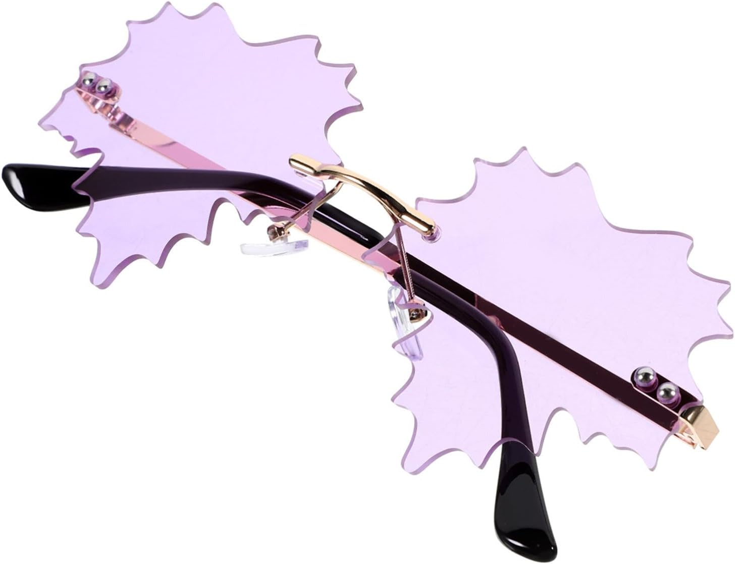 

Солнцезащитные очки GALPADA без оправы в форме листа для женщин и мужчин. Легкие очки для вечеринок, фестивалей и рейв-мероприятий. Уникальный дизайн для подростков и взрослых, Lavender