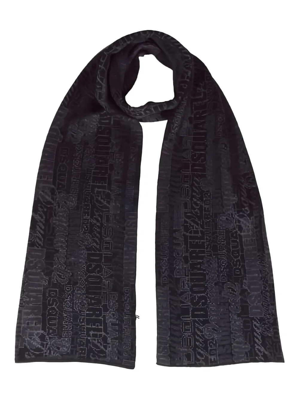 

Шарф с жаккардовым логотипом DSQUARED2, черный