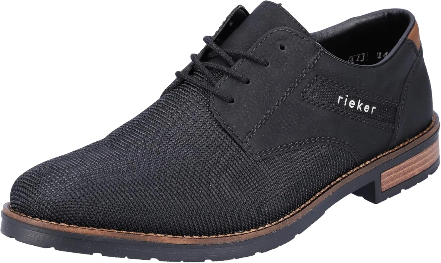 Мужские туфли Rieker 14614 на шнуровке, Black