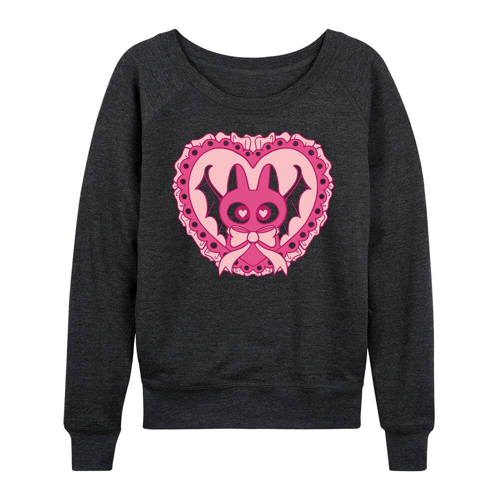 

Женский легкий свитшот из френч-терри Bat Cat Coquette, цвет Heather Charcoal