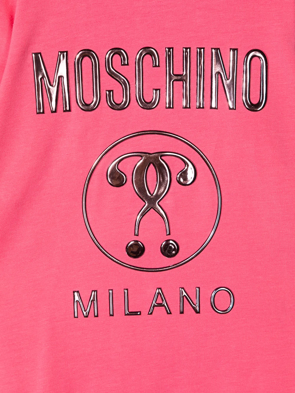 Комплект из боди и шапки с логотипом Moschino Kids, розовый — фото 4