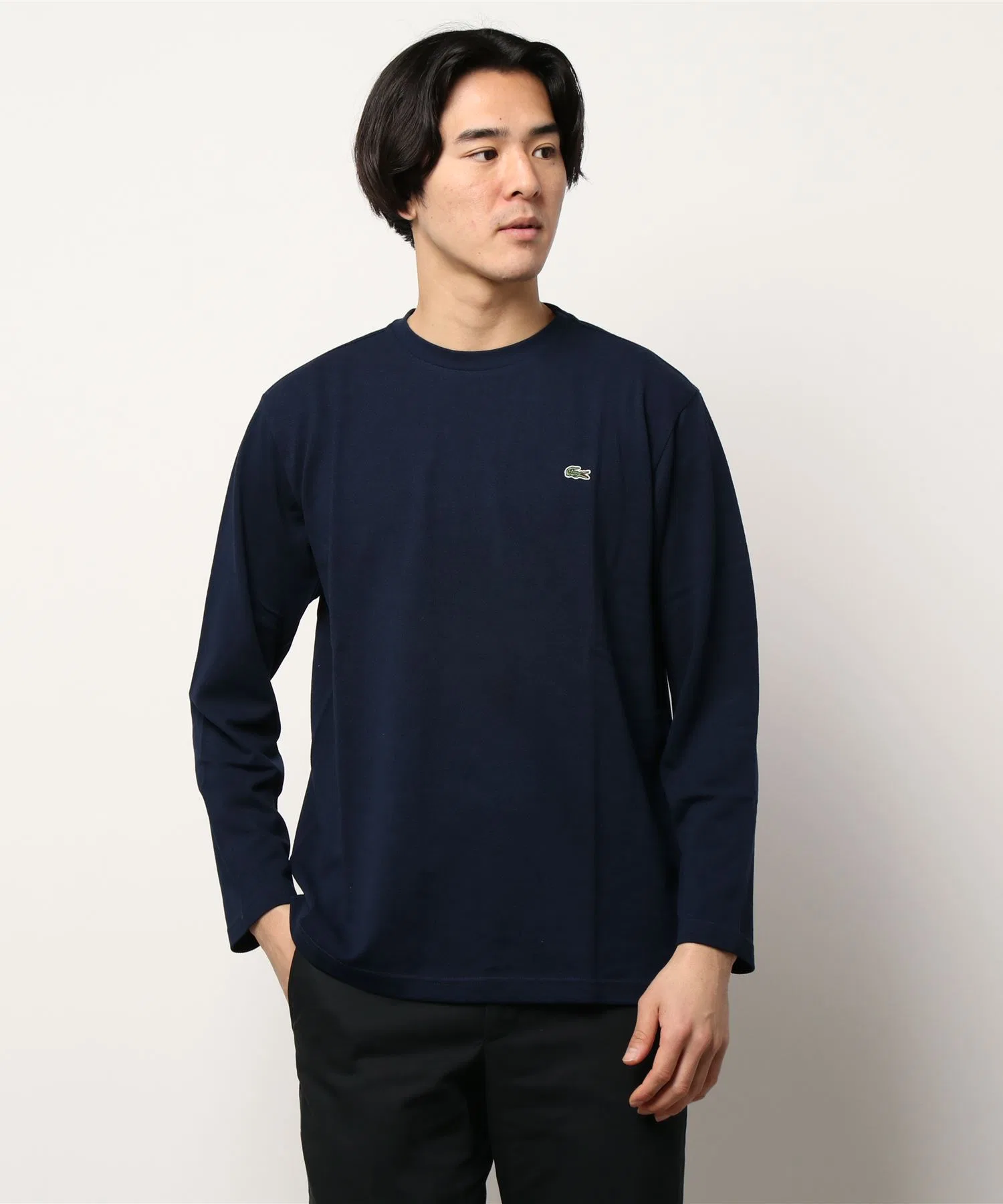 Лонгслив мужской Lacoste TH636EL с круглым вырезом, материал пике, 100% хлопок