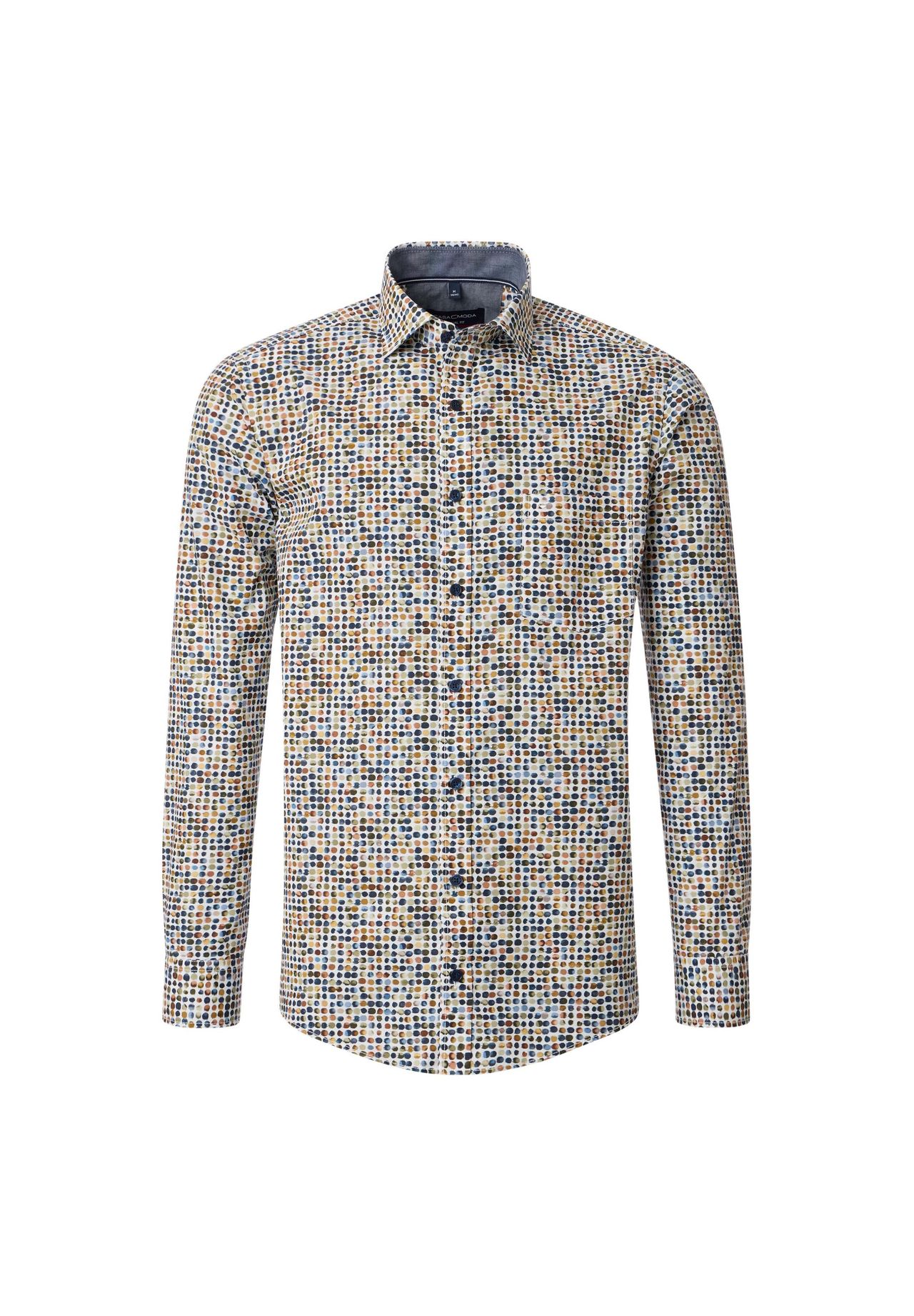 

Мужская повседневная рубашка с принтом повседневного кроя CASAMODA, желтый