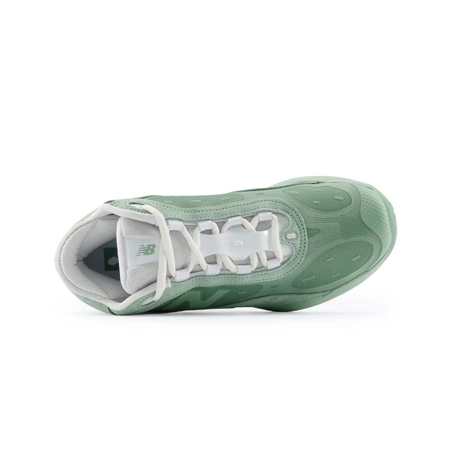 Кроссовки для баскетбола NB Fresh Foam BB V3 Mid top Unisex New Balance, светло-серый/зеленый — фото 4