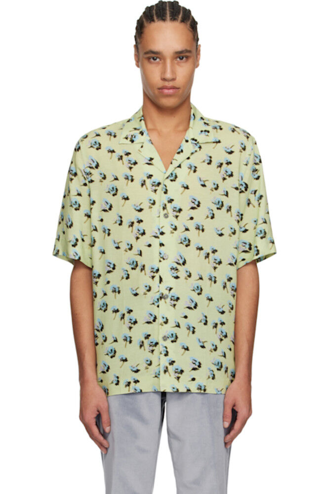 

Зеленая рубашка с коротким рукавом, стандартный крой Paul Smith