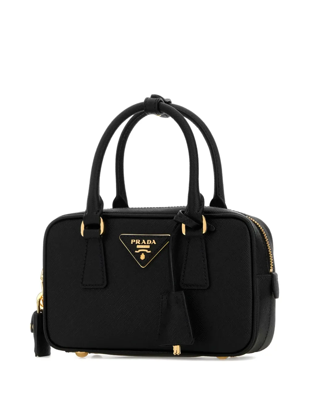 Мини-сумка Galleria из кожи с верхней ручкой Prada, черный — фото 3