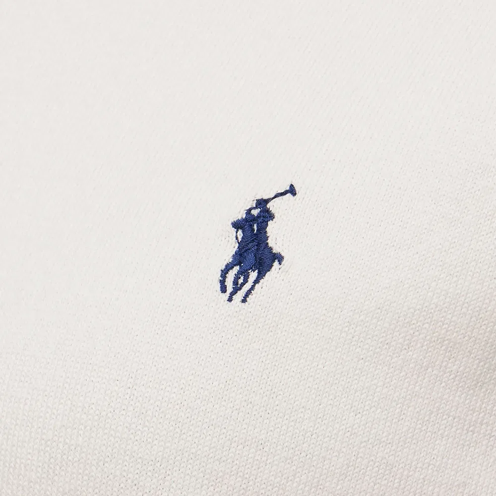 Женский свитер с коротким рукавом из смесового хлопка натурального цвета от Polo Ralph Lauren — фото 4