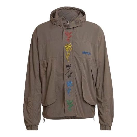 

Куртка x sean wotherspoon hooded logo jacket 'brown' Adidas, коричневый