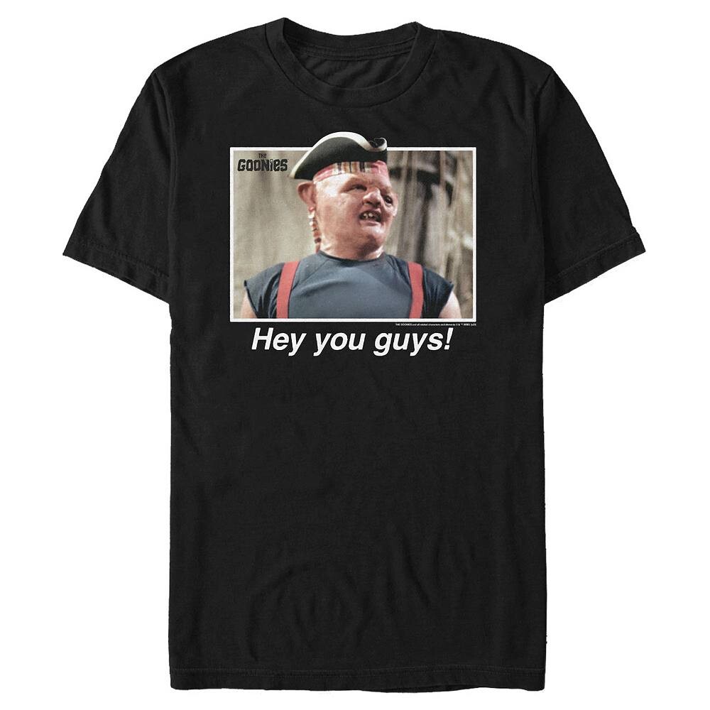 

Мужская футболка с рисунком The Goonies Sloth Hey You Guys Licensed Character, черный