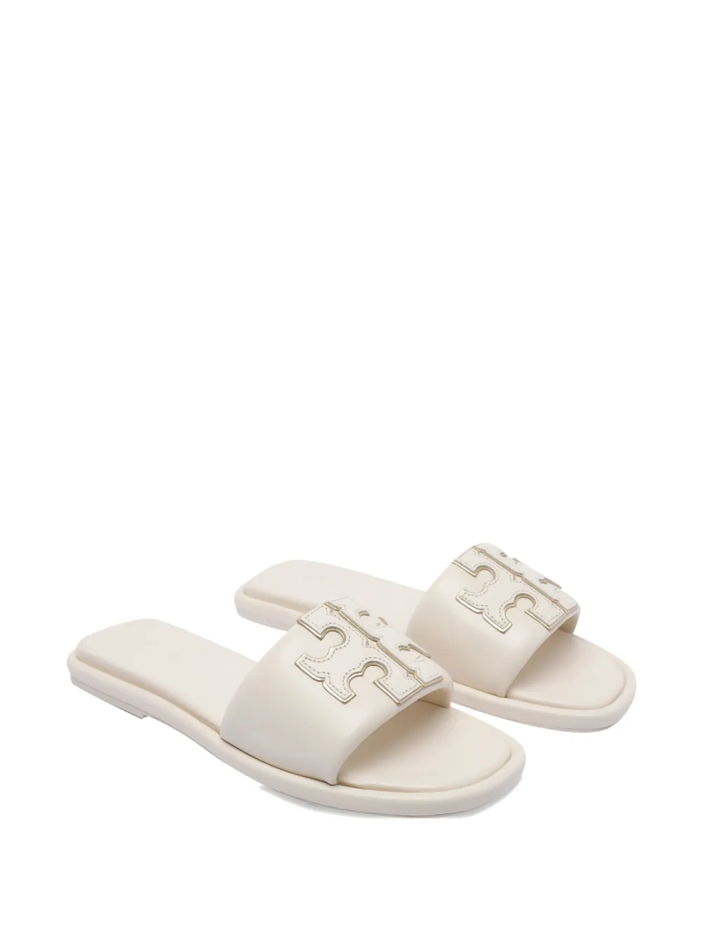 Сандалии с двойной Т-образной головкой Tory Burch, белый — фото 3