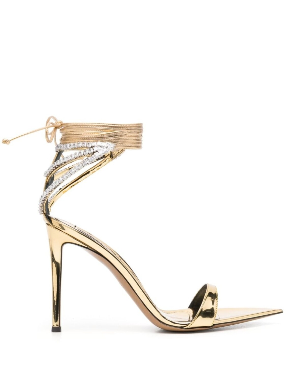 

Alexandre Vauthier босоножки с кристаллами, золотистый