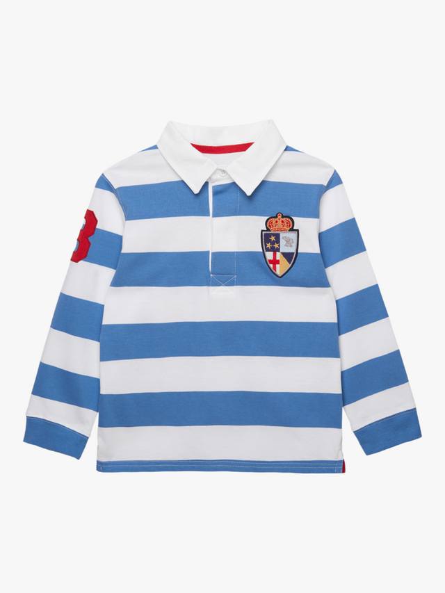 

Детская рубашка Nicholas Rugby Trotters, Denim Blue/White