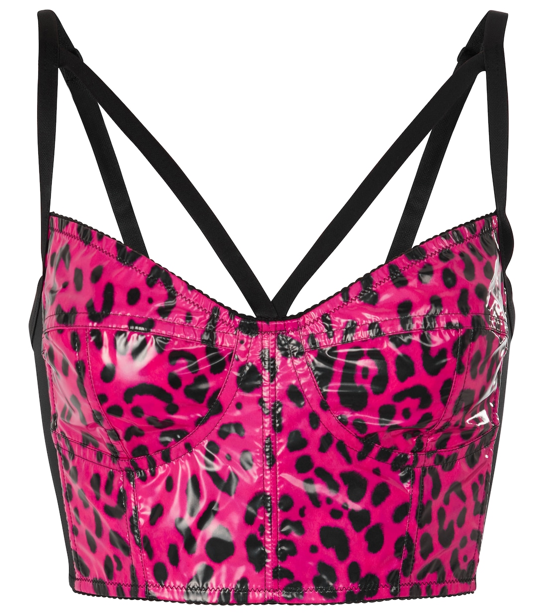 

Топ-бюстье с леопардовым принтом Dolce&Gabbana, Leo Nero F.Fuxia