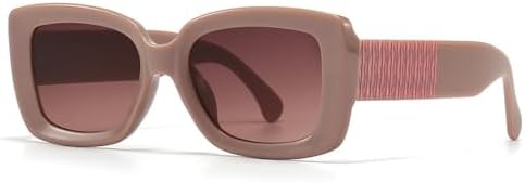 

Высококачественные винтажные солнцезащитные очки 2026 года для женщин и мужчин, квадратная оправа, дорожные солнцезащитные очки, модная женская оправа, элегантные очки MTZJH, C3 Pink