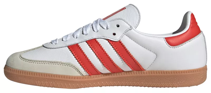 Женские кроссовки Adidas Samba OG, красный/белый/красный — фото 2